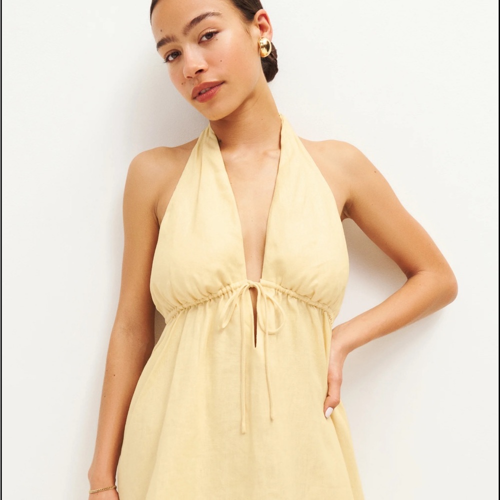 Reformation Carlena Linen Dress size S